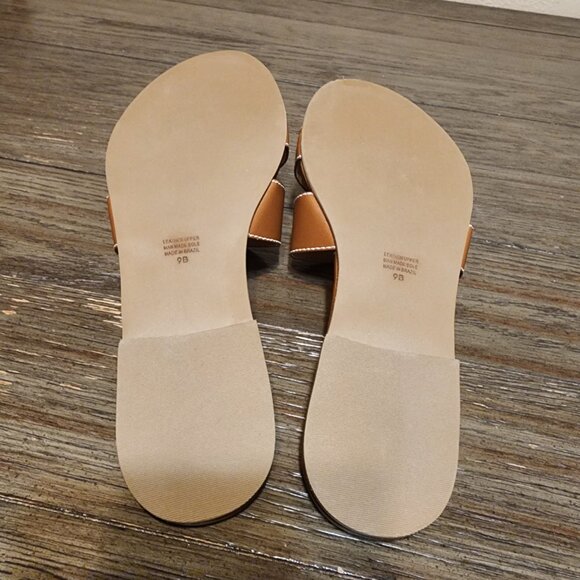 French Sole Cognac Leather Alibi Sandals NWT Size 9 - Picture 7 of 8